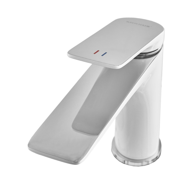 Смеситель для умывальника Mixxus Premium DERBY 001 (NUT) WHITE-CHROME (MI6613)