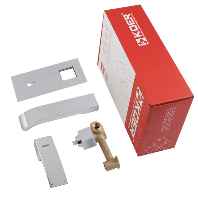 Смеситель для умывальника Koer KB-16007-01 встраиваемый (Цвет хром) (KR3450)