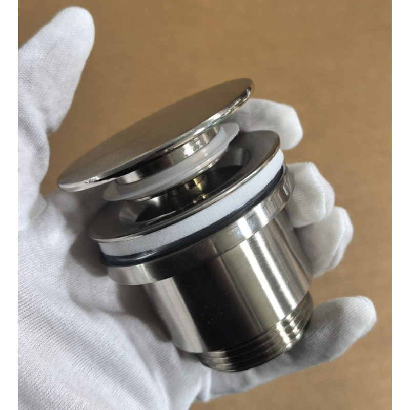 Донный клапан для раковины Koer PW-11-02 1 1/4'' универсальный (с/без перел.) СLICK-СLACK SS COLOR (KR5792)