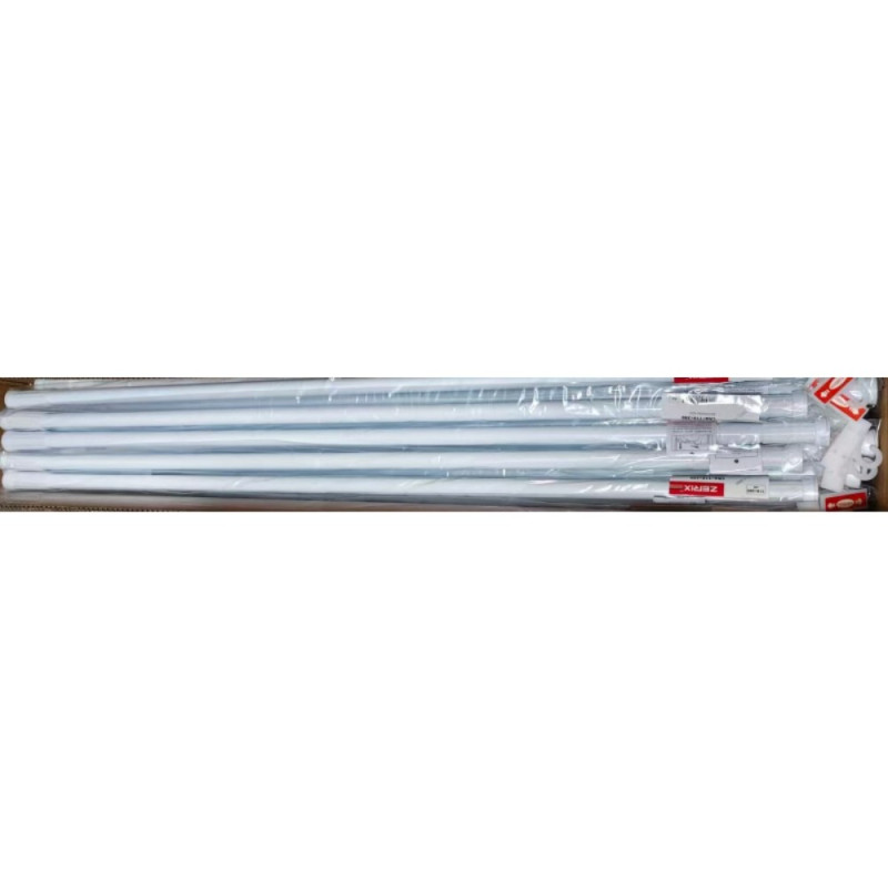 Штанга для шторки телескопическая прямая Zerix CRA-110x200 110cm-200cm (алюминий) (ZX4998)