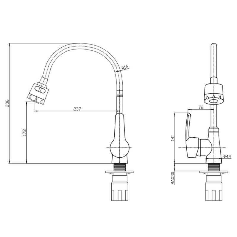 Кухонный смеситель Mixxus Pamela 014 (Nut) Reflector (MI6265)