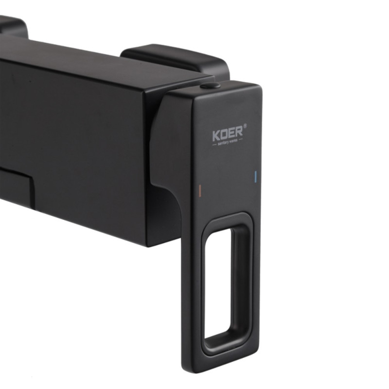 Змішувач для ванни з коротким виливом Koer KB-41009-05 (Колір чорний) (KR6018)