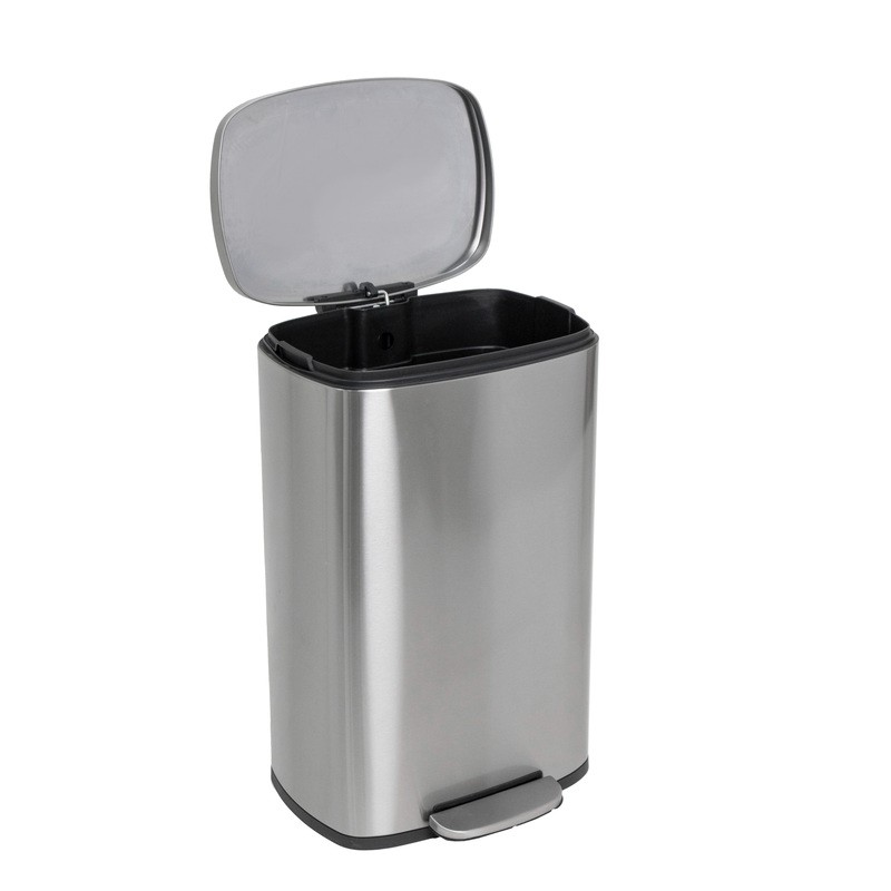 Мусорное ведро с плавным закрытием прямоугольное Mixxus Bevel-TC0105 SS Color 5л цвет нержавейка (MI7086)