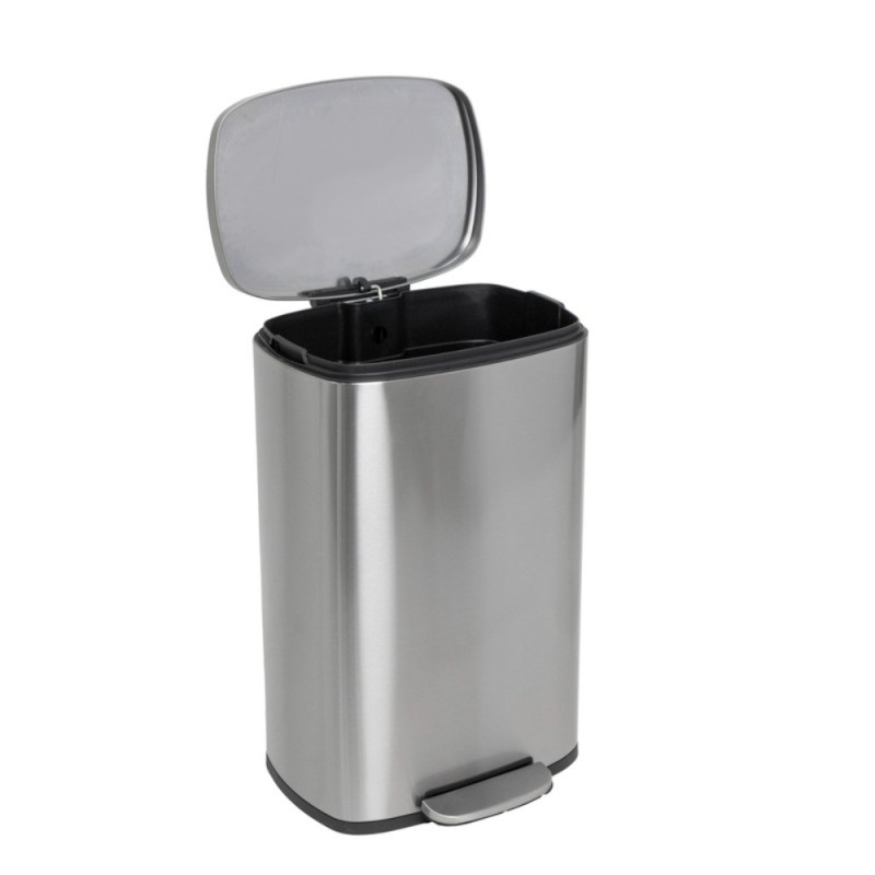 Мусорное ведро с плавным закрытием прямоугольное Mixxus Bevel-TC0105 SS Color 5л цвет нержавейка (MI7086)