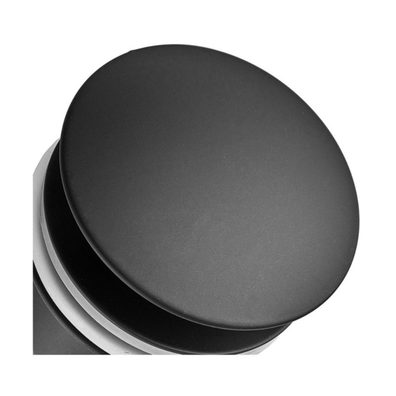 Донный клапан для раковины Koer PW-08-05 1 1/4'' без перелива автоматический СLICK-СLACK (Цвет черный) (KR5789)