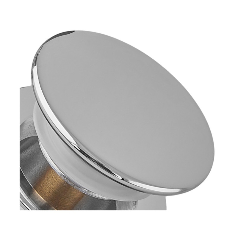 Донный клапан для раковины Koer PW-11-01 1 1/4'' универсальный (с/без перел) СLICK-СLACK (Цвет хром) (KR5790)