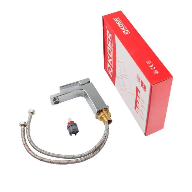 Змішувач для умивальника Koer KB-10039-01 (Колір хром) (KR5994)