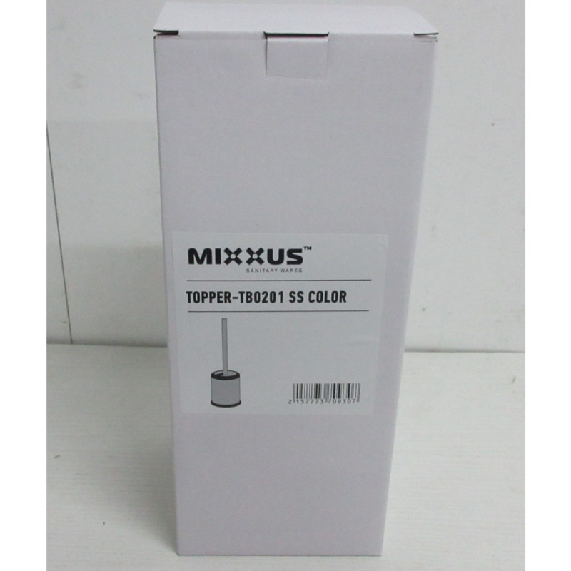 Йоржик для унітазу підлоговий Mixxus Topper-TB0201 SS Color колір нержавійка (MI7093)