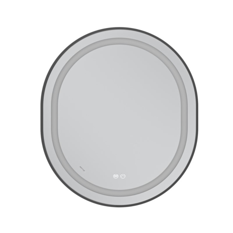 Зеркало Mixxus Premium ELLIPSE MV05-80x70-Reverse BLACK с Led Touch, Anti-fog, димером (3-6,5kK) (MP6646)