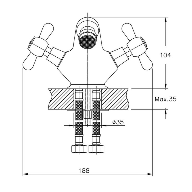 Смеситель для биде Haiba Dominox 162 (HB0074)