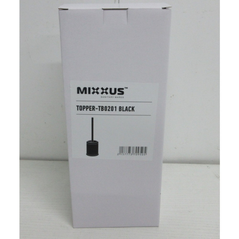 Йоржик для унітазу підлоговий Mixxus Topper-TB0201 Black колір чорний (MI7095)
