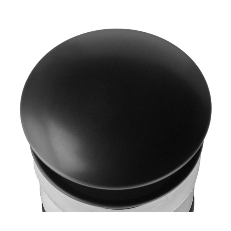 Донний клапан для раковини Zerix BV-02 BLACK 1 1/4''  без переливу автоматичний СLICK-СLACK (Колір чорний) (ZX6018)