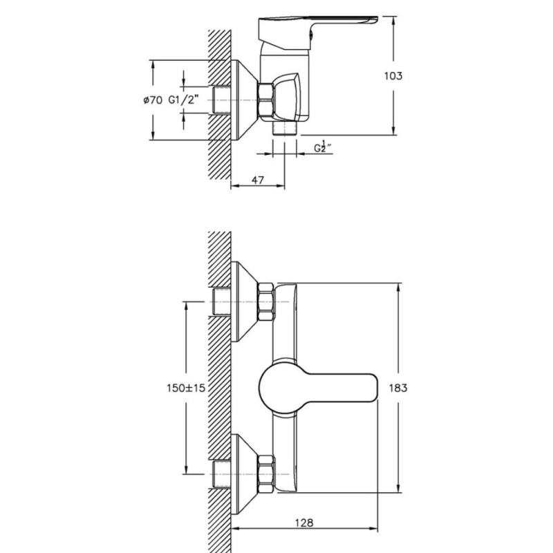 Смеситель для душа Haiba Marco 003 (HB0875)