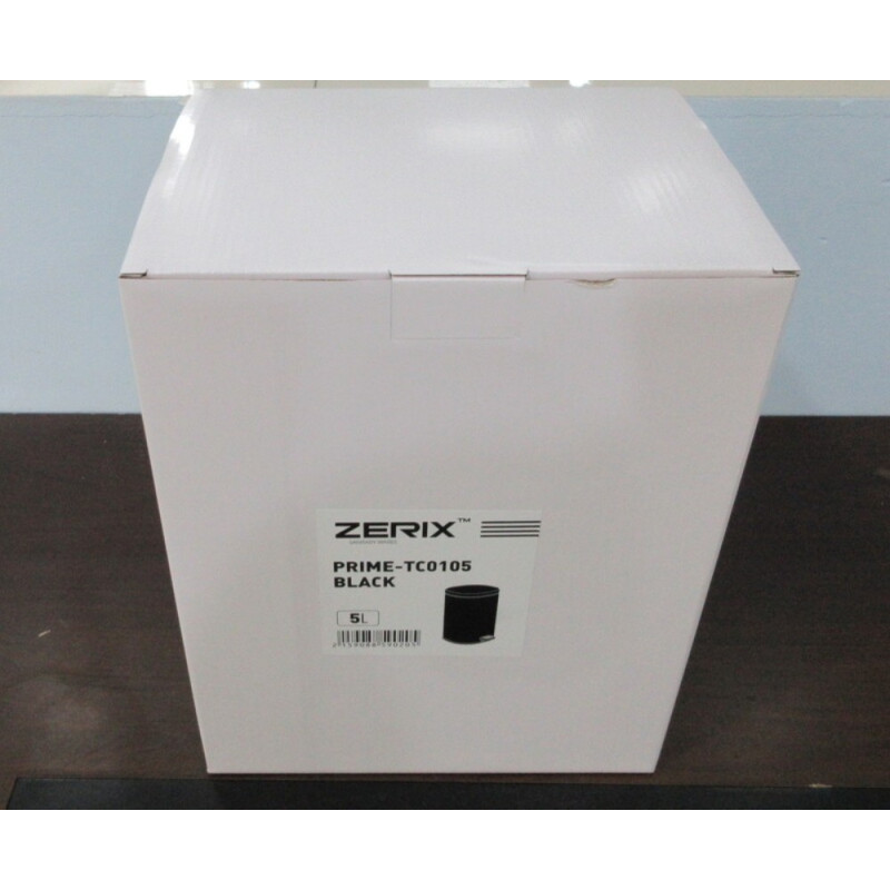 Мусорное ведро с плавным закрытием овальное Zerix Prime-TC0105 Black 5л цвет черный (ZX5902)