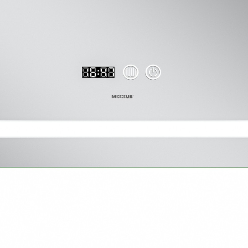 Зеркало Mixxus Premium FLASH MR21-60x80 с Led Touch, Anti-fog, димером, регулятором яркости, часами (MP6617)
