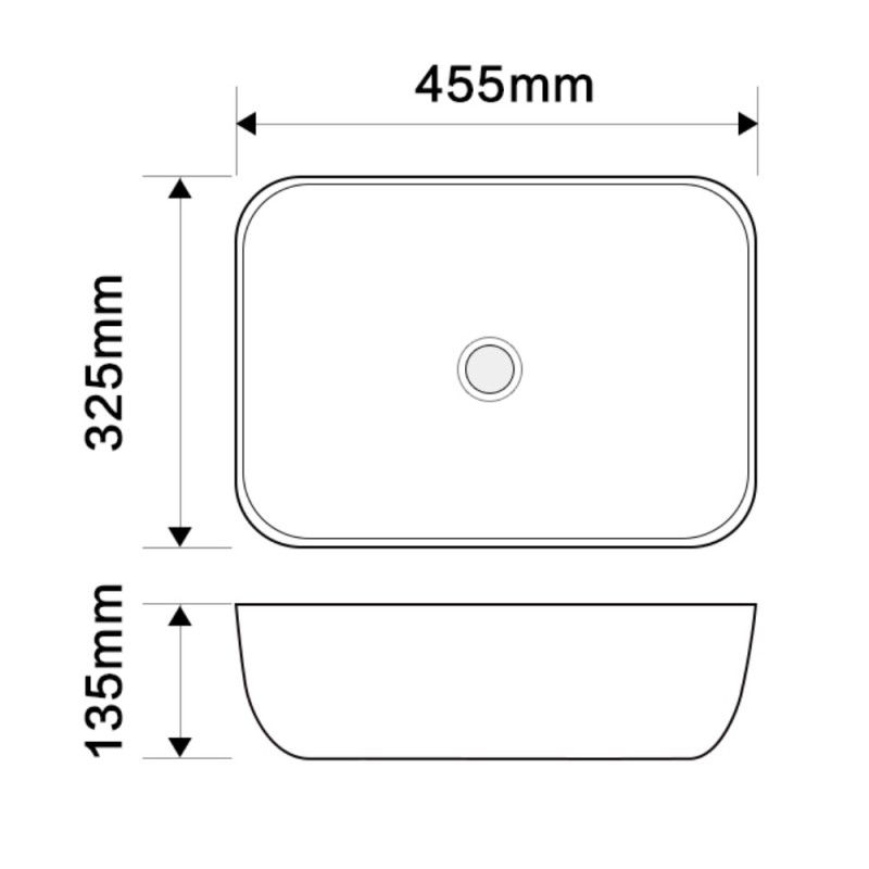 Раковина накладная MIXXUS PREMIUM DIVERSE-0112 MARBLE-BLACK 455х325х135mm (MP6541)