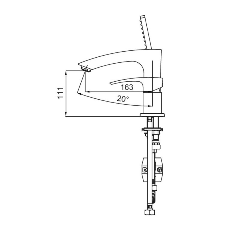 Смеситель на борт ванны Koer KB-43007-05 на 3 отверстия (Цвет черный) (KR3453)