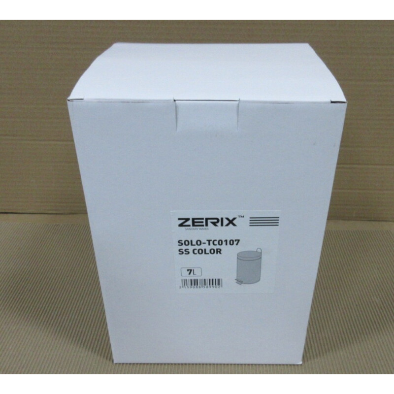 Мусорное ведро круглое Zerix Solo-TC0107 SS Color 7 л цвет нержавейка (ZX5899)