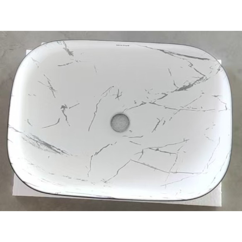 Раковина накладная MIXXUS PREMIUM DIVERSE-0112 MARBLE-BLACK 455х325х135mm (MP6541)