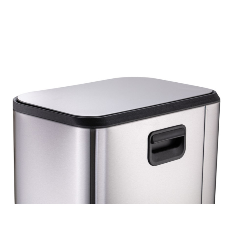Мусорное ведро с плавным закрытием прямоугольное Mixxus Cubic-TC0105 SS Color 5л цвет нержавейка (MI7088)