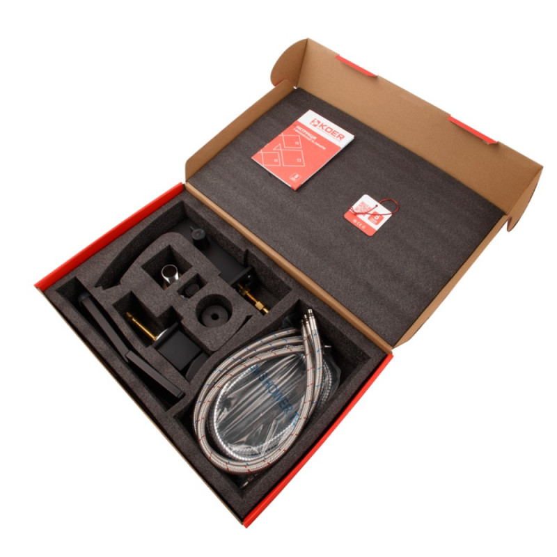 Смеситель на борт ванны Koer KB-43007-05 на 3 отверстия (Цвет черный) (KR3453)
