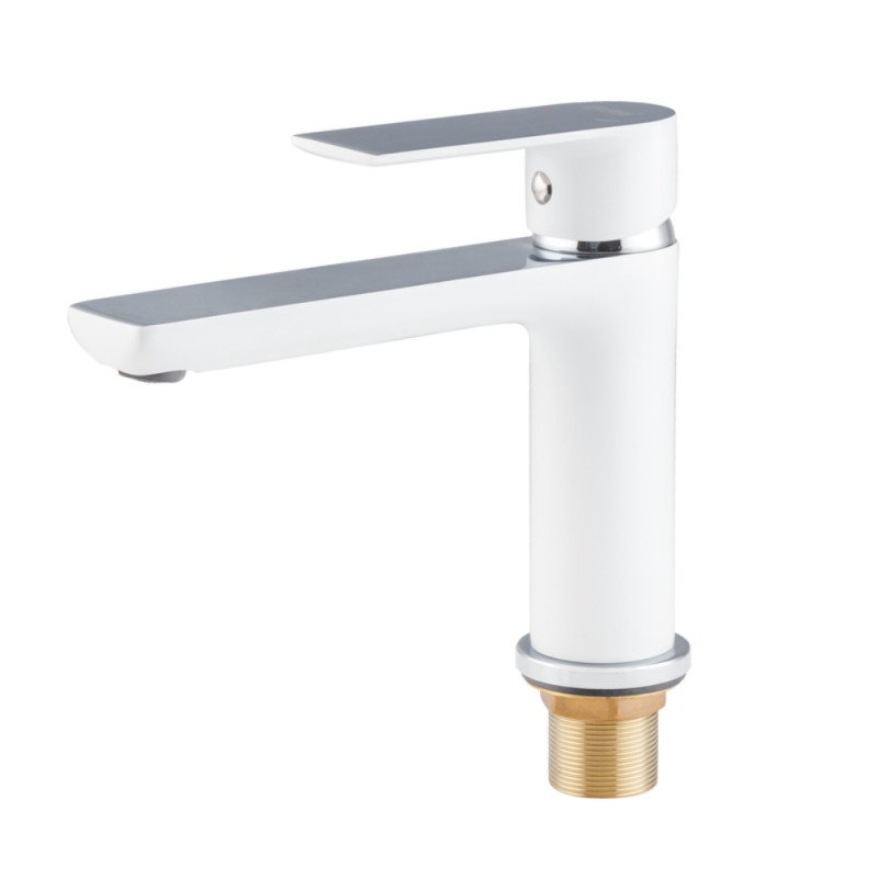 Смеситель для умывальника HAIBA ALEX 001 LONG WHITE-CHROME (HB9563)
