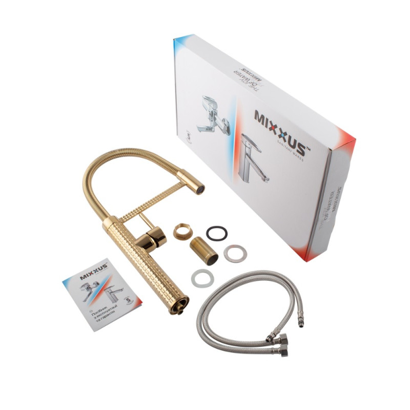 Смеситель для кухни Mixxus Premium Spark 017 GOLD (MI6972)