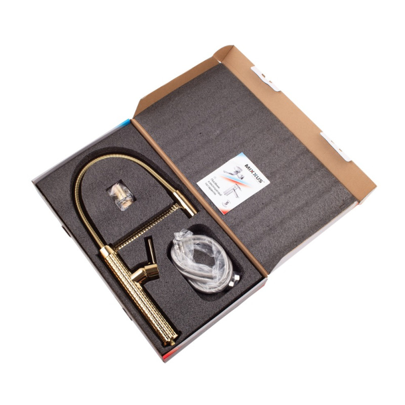 Смеситель для кухни Mixxus Premium Spark 017 GOLD (MI6972)