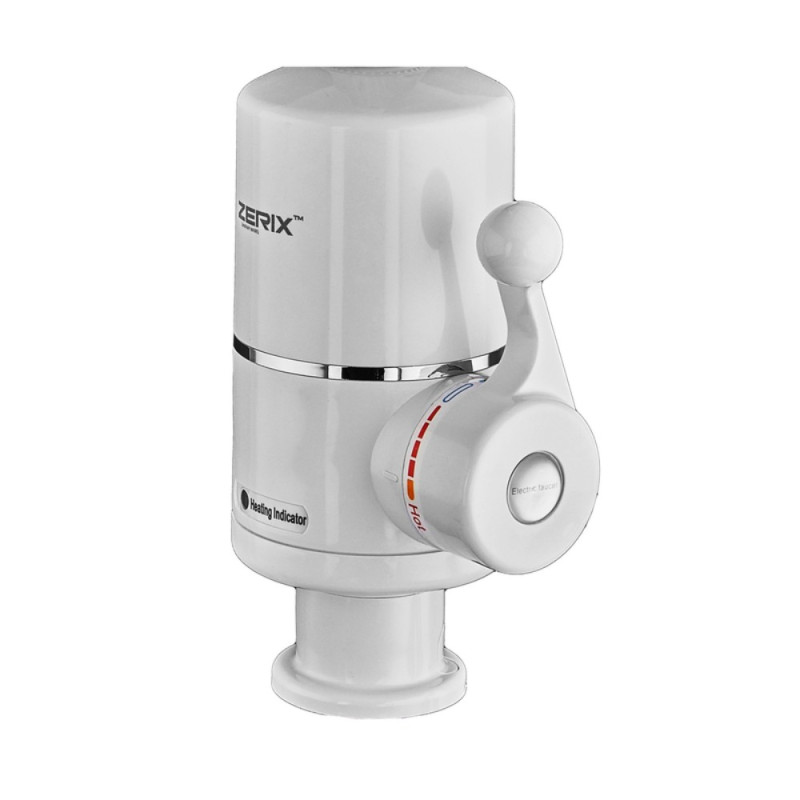 Проточный водонагреватель Zerix ELW06-F-WHITE 3,3 kW силиконовый излив, на мойку (ZX5857)