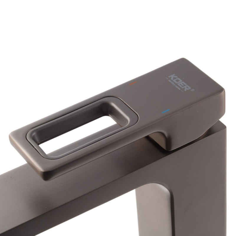 Змішувач для умивальника Koer KB-10009-07 (Колір графіт) (KR5976)