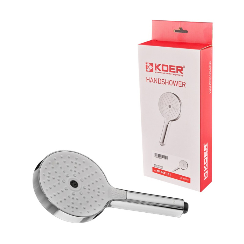 Лейка для душа Koer KP-0411-01 3 функции (Цвет хром) (KR5415)