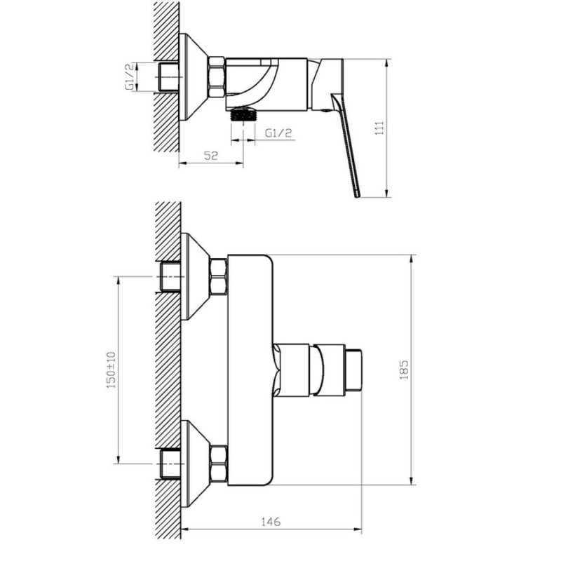 Смеситель для душа Haiba Diana 003 (HB1015)