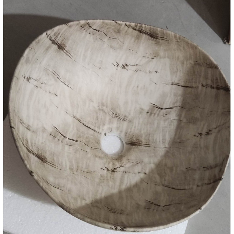 Раковина накладная Mixxus Premium WAVE-0103 MARBLE 380х380х170mm (MP6532)