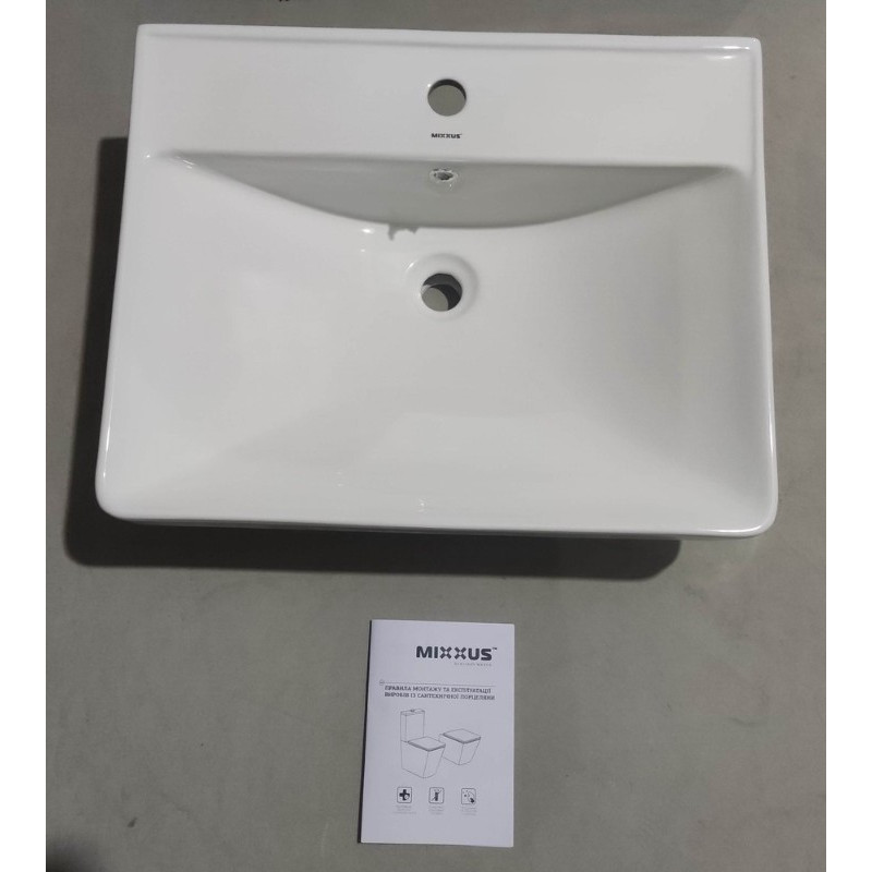 Раковина мебельная MIXXUS PREMIUM STYLE-1501 600х480х190mm с отверстием под смеситель и переливом (MP6498)