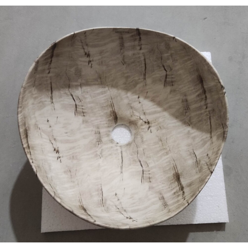 Раковина накладная Mixxus Premium WAVE-0103 MARBLE 380х380х170mm (MP6532)