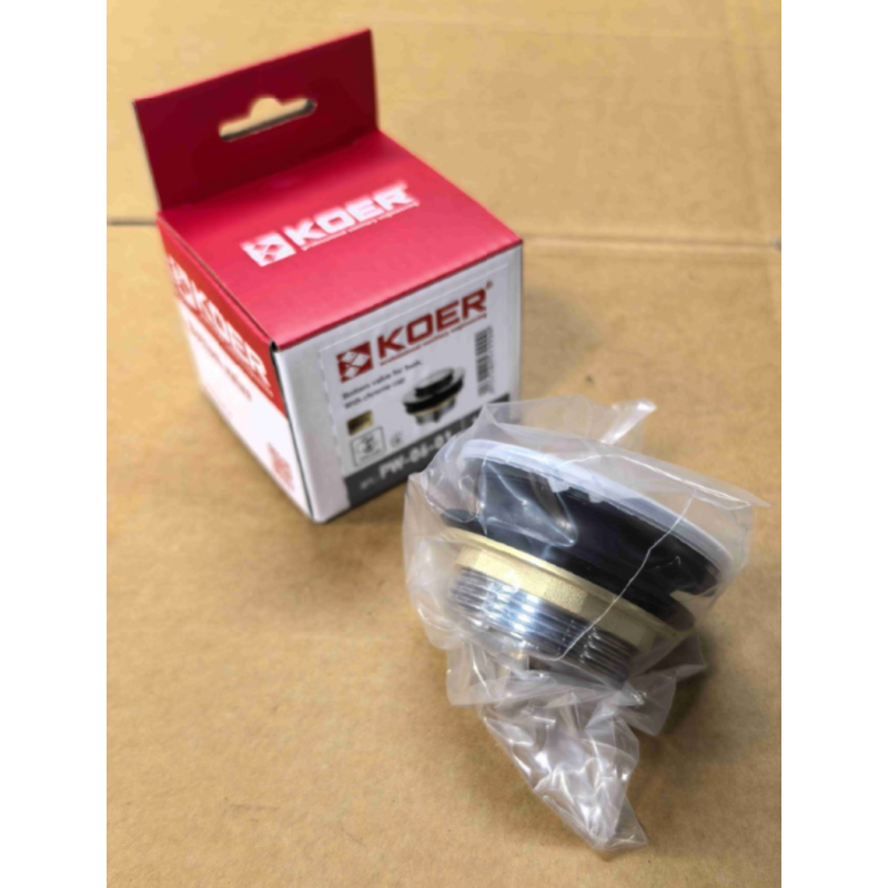 Донний клапан для ванни Koer PW-06-01 1 1/2'' автоматичний СLICK-СLACK (Колір хром) (KR5799)