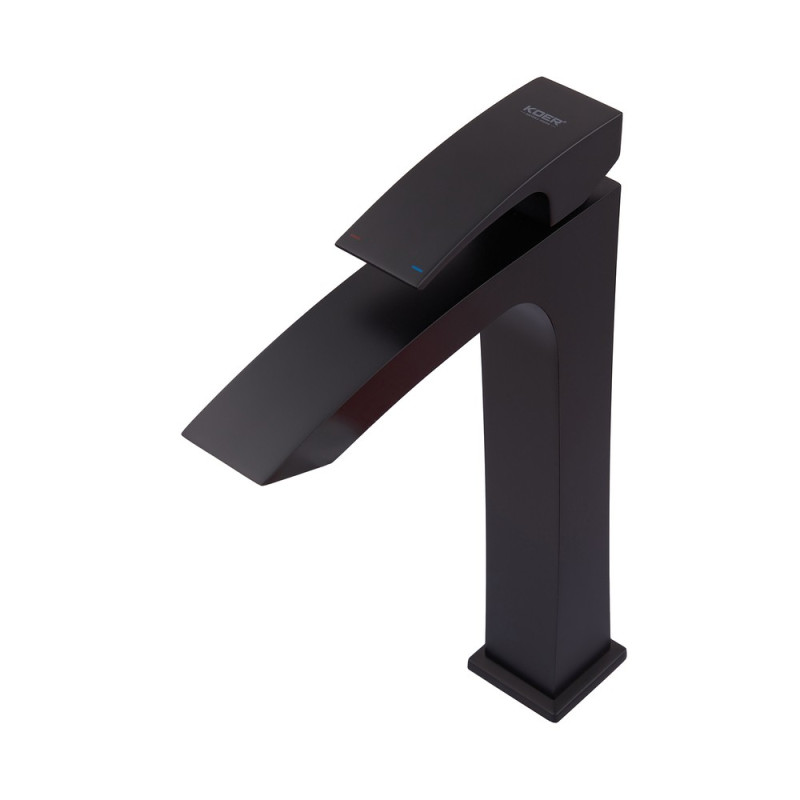 Смеситель для умывальника Koer KB-11007-05 высокий (Цвет черный) (KR3441)