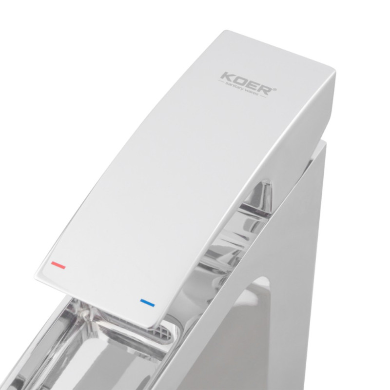 Смеситель для умывальника Koer KB-15007-01 высокий водопад (Цвет хром) (KR3448)