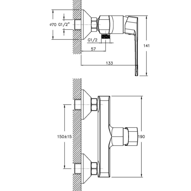Смеситель для душа Haiba Enio 003 (HB0863)