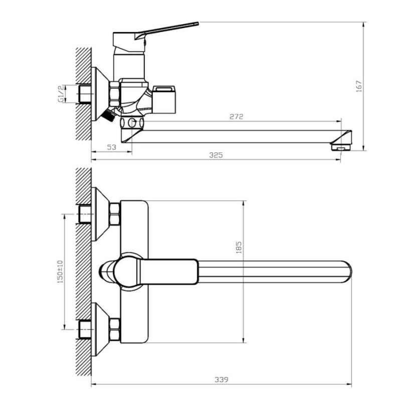 Змішувач для ванни Haiba Diana 006 (HB1016)