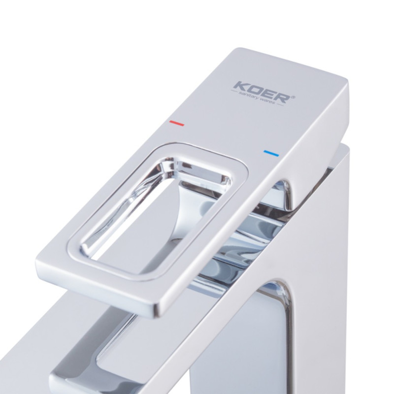 Смеситель для умывальника Koer KB-11009-01 высокий (Цвет хром) (KR3500)