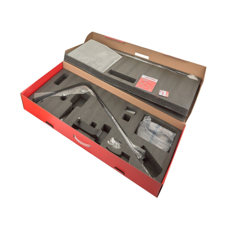 Душевая колонна со смесителем Koer KB-56007-07, 3 функции (Цвет графит) (KR5160)