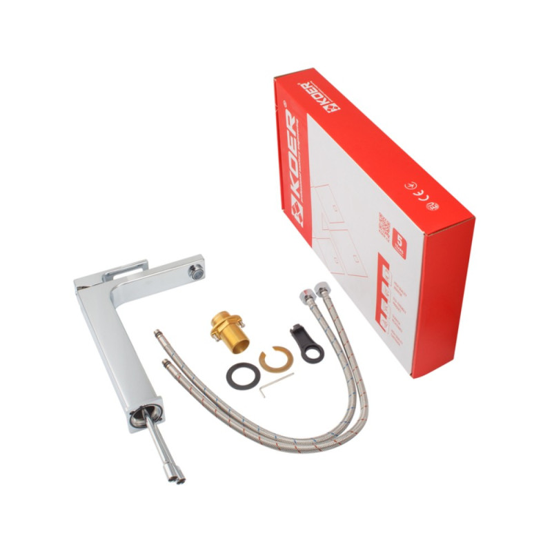 Смеситель для умывальника Koer KB-11009-01 высокий (Цвет хром) (KR3500)