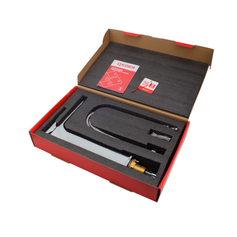 Смеситель для умывальника Koer KB-11009-01 высокий (Цвет хром) (KR3500)