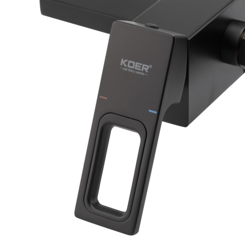 Смеситель для ванны с коротким изливом Koer KB-41009-05 (Цвет черный) (KR3503)