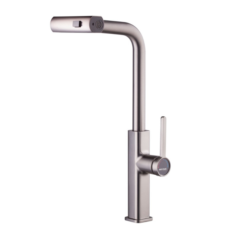 Смеситель для кухни с выдвижным изливом Mixxus Premium HAMMER 014 GRAPHITE (MI6955)