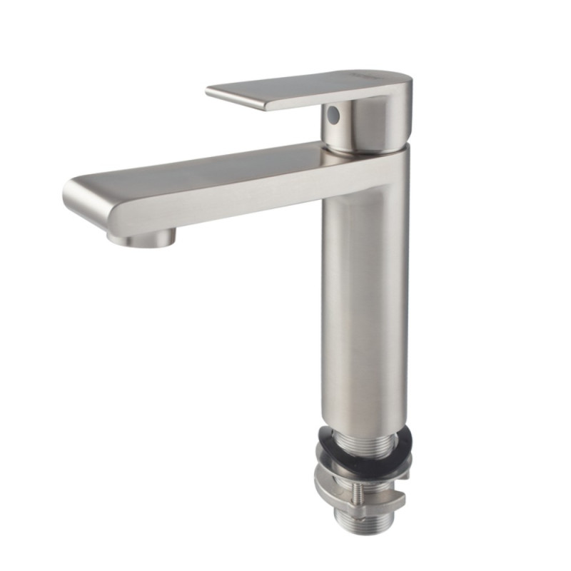 Смеситель для умывальника Koer KI-10015-02 (из нерж. стали) (Цвет нерж) (KR4781)
