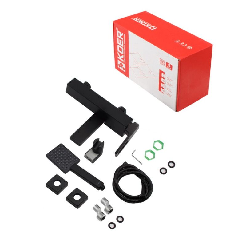 Смеситель для ванны с коротким изливом Koer KB-41009-05 (Цвет черный) (KR3503)