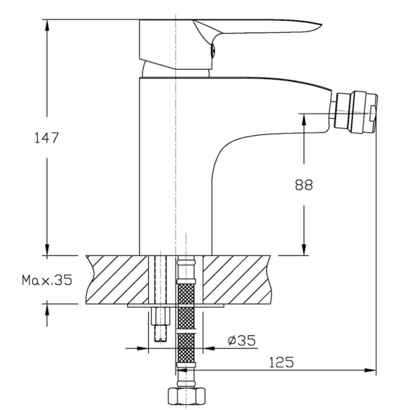 Смеситель для биде Haiba Columbia 002 (HB0806)