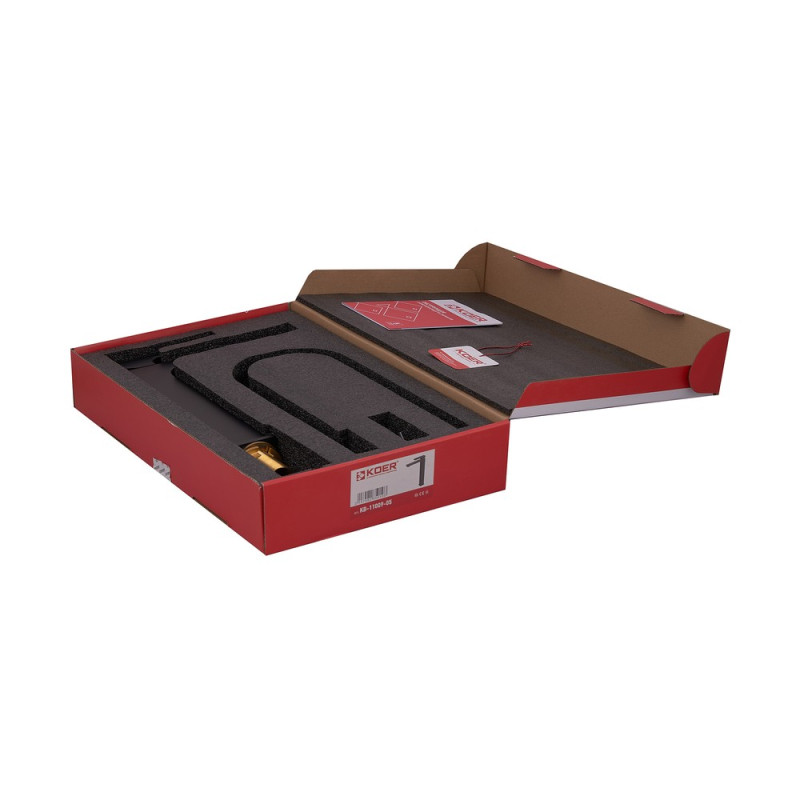 Смеситель для умывальника Koer KB-11009-05 высокий (Цвет черный) (KR3501)